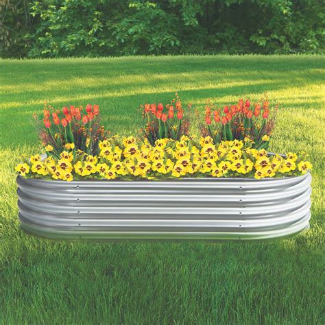 galvanized steel planters outdoor